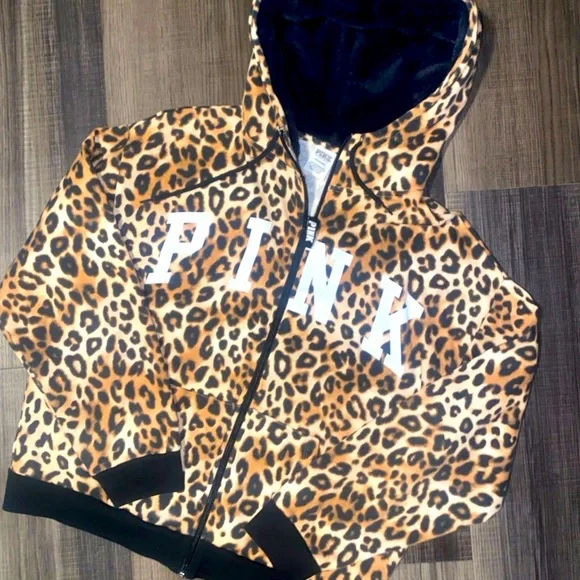 Victoria’s Secret cheetah print hoodie - Picture 1 of 9